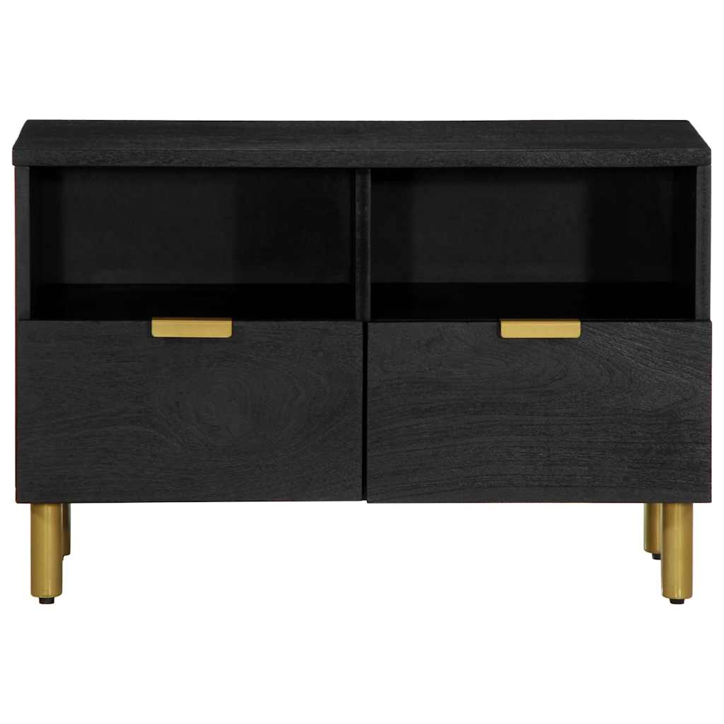 vidaXL TV Cabinet Black 70x33x46 cm Engineered Wood 3