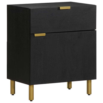 vidaXL Bedside Cabinet Black 50x33x60 cm Engineered Wood 1