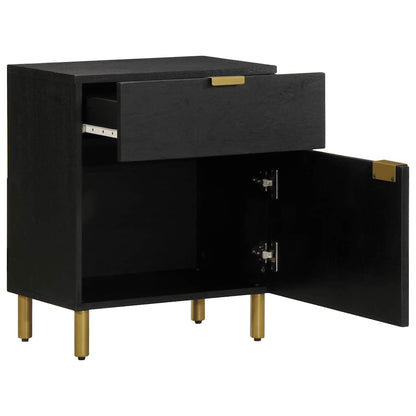 vidaXL Bedside Cabinet Black 50x33x60 cm Engineered Wood 2