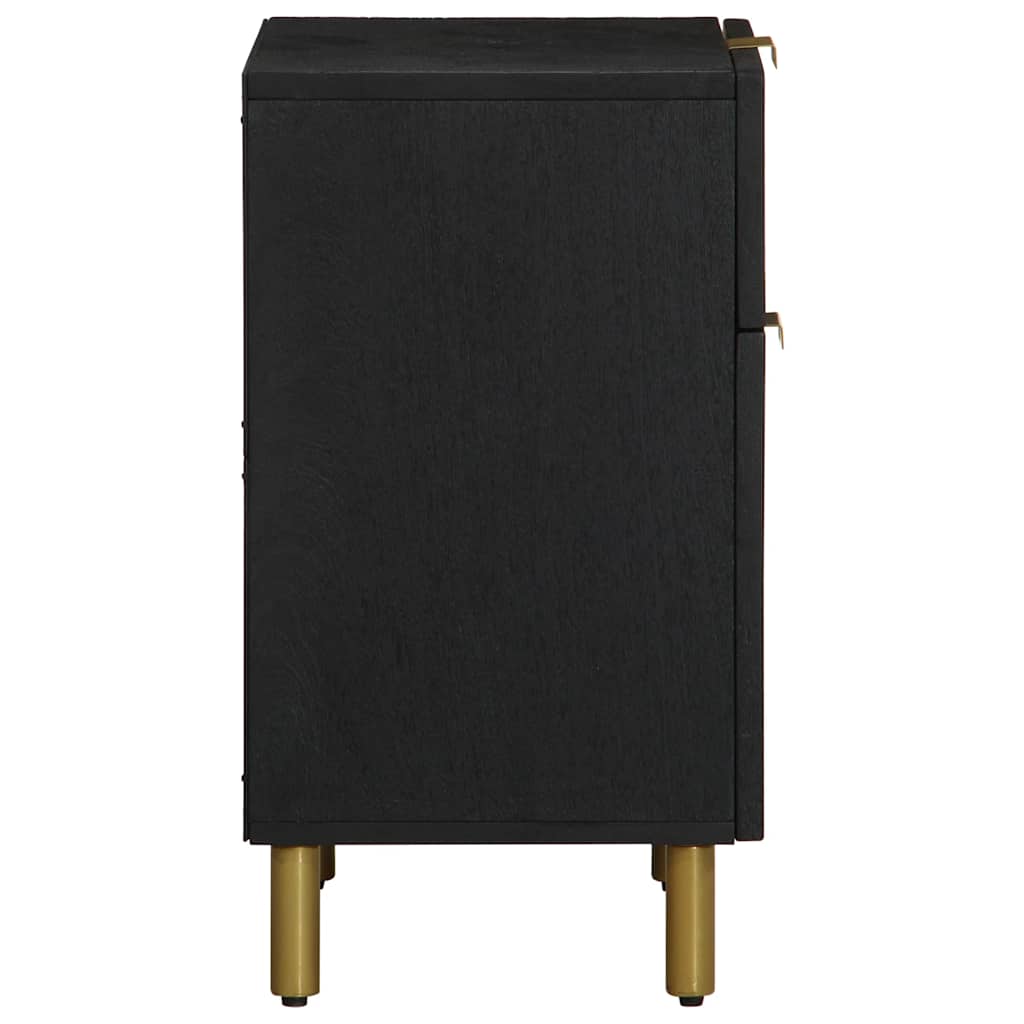 vidaXL Bedside Cabinet Black 50x33x60 cm Engineered Wood 4