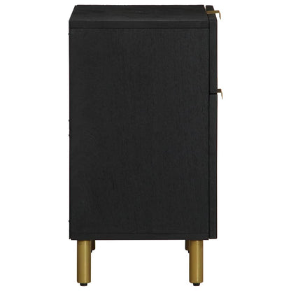 vidaXL Bedside Cabinet Black 50x33x60 cm Engineered Wood 4