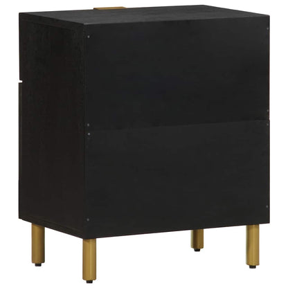 vidaXL Bedside Cabinet Black 50x33x60 cm Engineered Wood 5