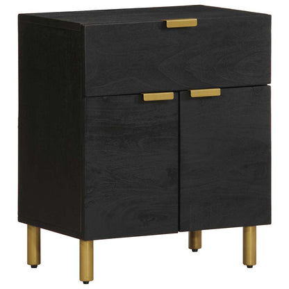vidaXL Bedside Cabinet Black 50x33x60 cm Engineered Wood 1