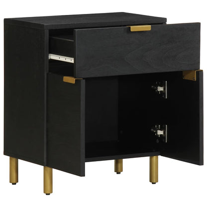 vidaXL Bedside Cabinet Black 50x33x60 cm Engineered Wood 2