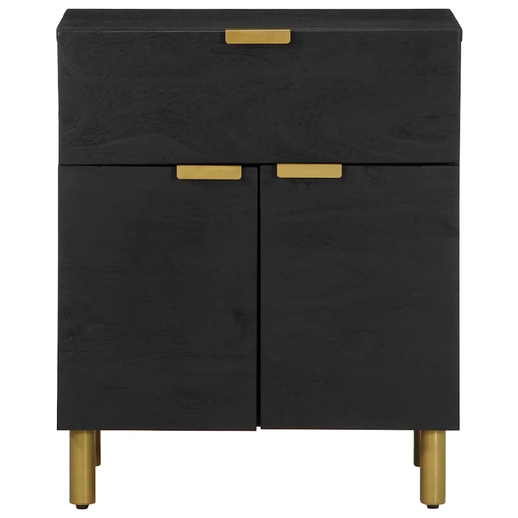 vidaXL Bedside Cabinet Black 50x33x60 cm Engineered Wood 3