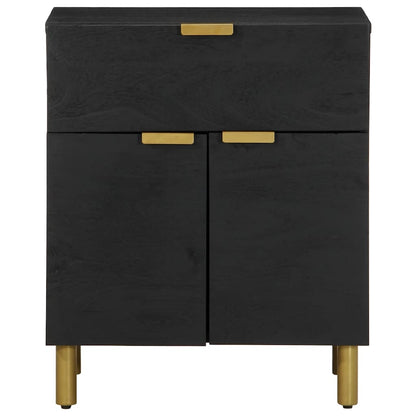 vidaXL Bedside Cabinet Black 50x33x60 cm Engineered Wood 3