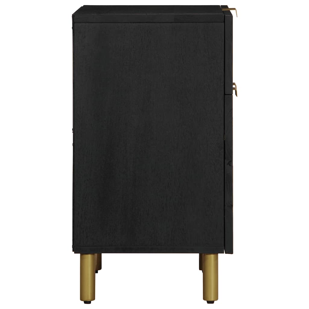 vidaXL Bedside Cabinet Black 50x33x60 cm Engineered Wood 4
