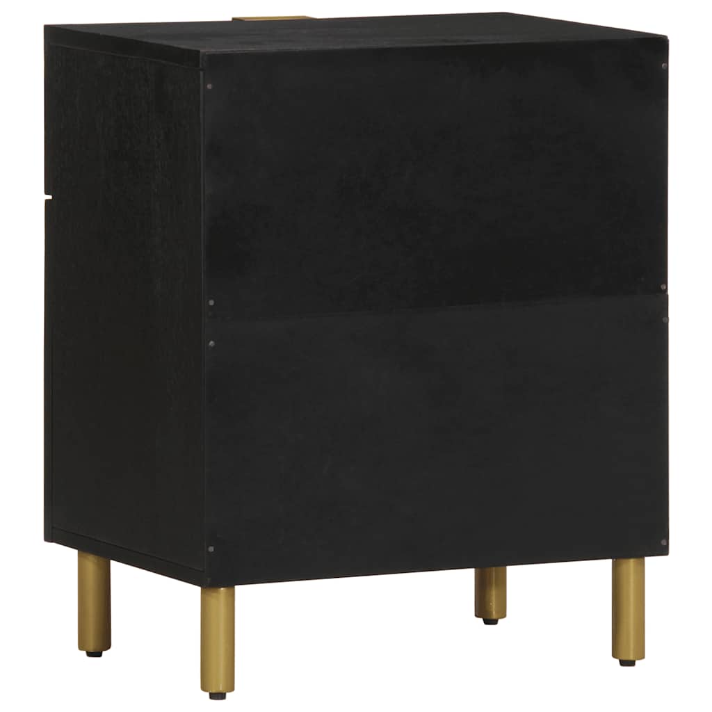 vidaXL Bedside Cabinet Black 50x33x60 cm Engineered Wood 5