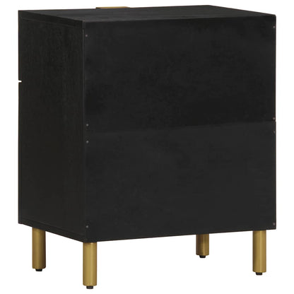 vidaXL Bedside Cabinet Black 50x33x60 cm Engineered Wood 5