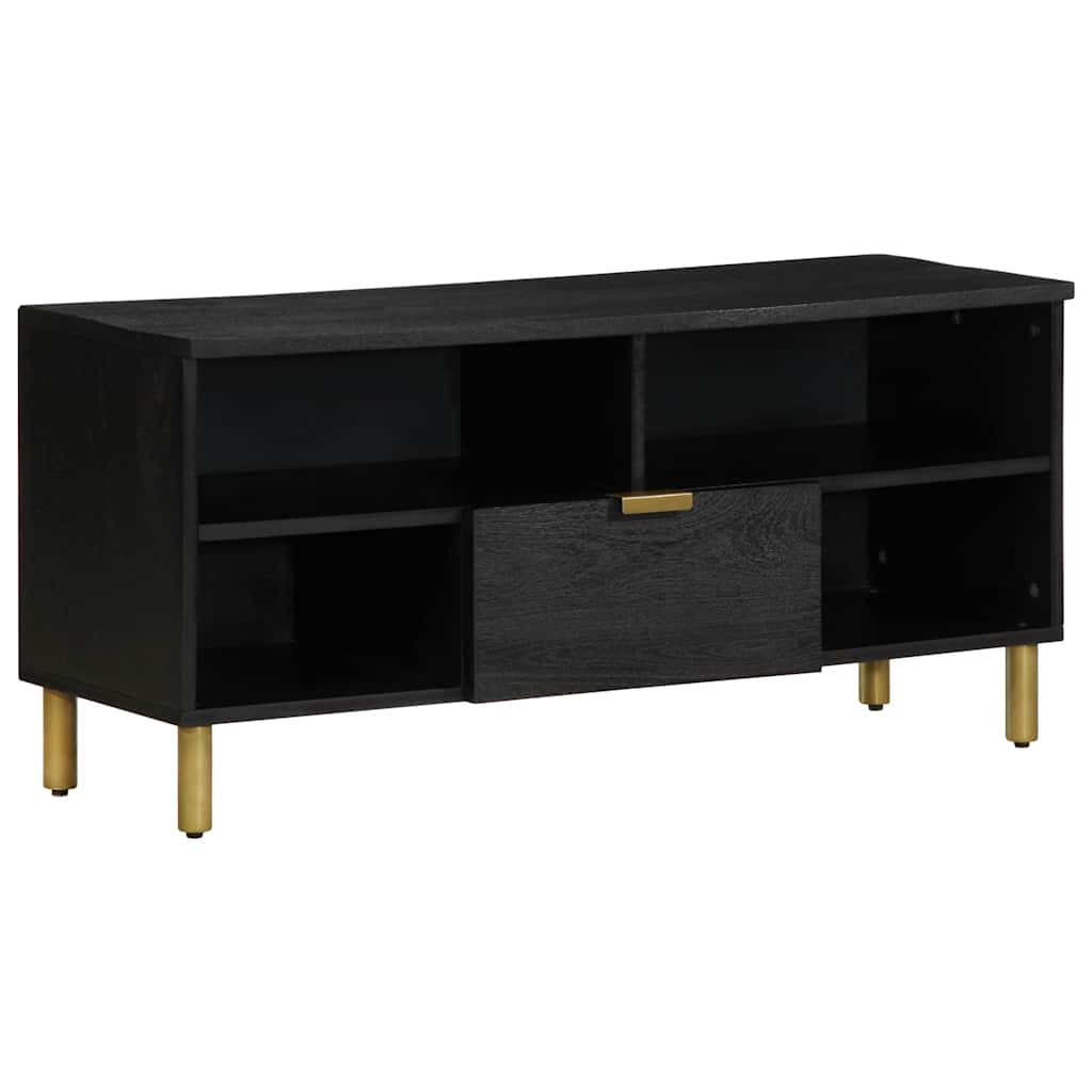 vidaXL TV Cabinet Black 100x33x46 cm Engineered Wood 1