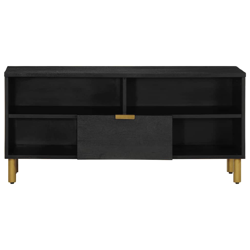 vidaXL TV Cabinet Black 100x33x46 cm Engineered Wood 3
