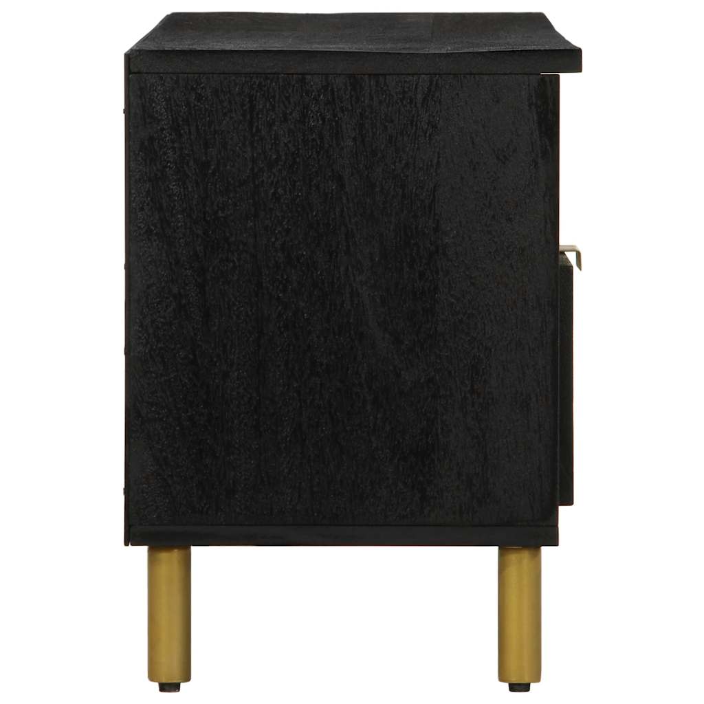 vidaXL TV Cabinet Black 100x33x46 cm Engineered Wood 4