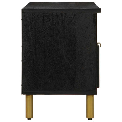 vidaXL TV Cabinet Black 100x33x46 cm Engineered Wood 4