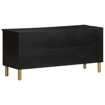 vidaXL TV Cabinet Black 100x33x46 cm Engineered Wood 5