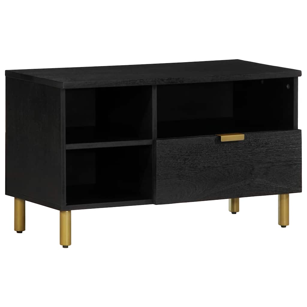 vidaXL TV Cabinet Black 80x33x46 cm Engineered Wood 1