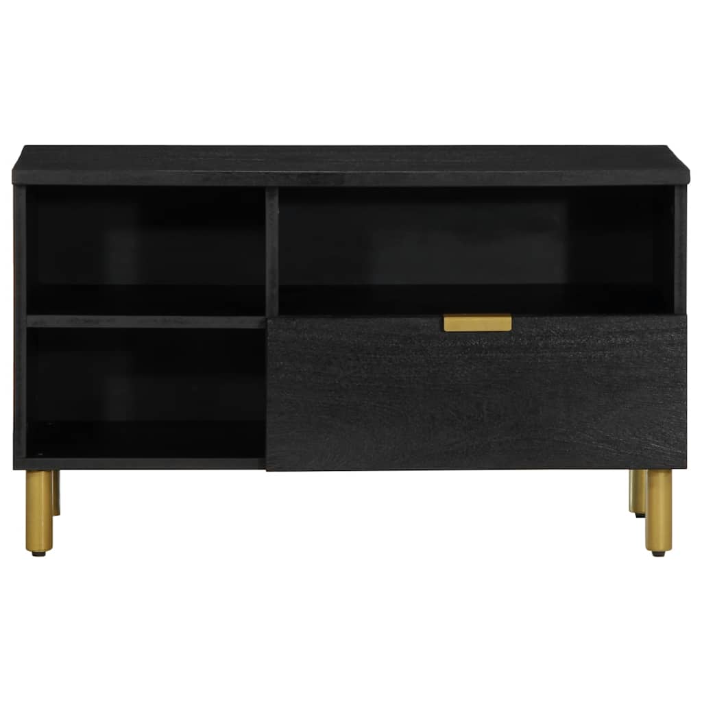 vidaXL TV Cabinet Black 80x33x46 cm Engineered Wood 3