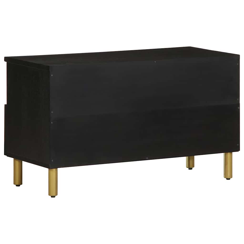 vidaXL TV Cabinet Black 80x33x46 cm Engineered Wood 5
