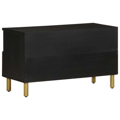 vidaXL TV Cabinet Black 80x33x46 cm Engineered Wood 5