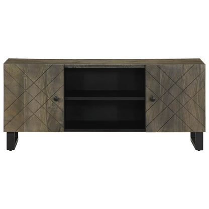 vidaXL TV Cabinet Black 105x33x46 cm Solid Wood Mango 3