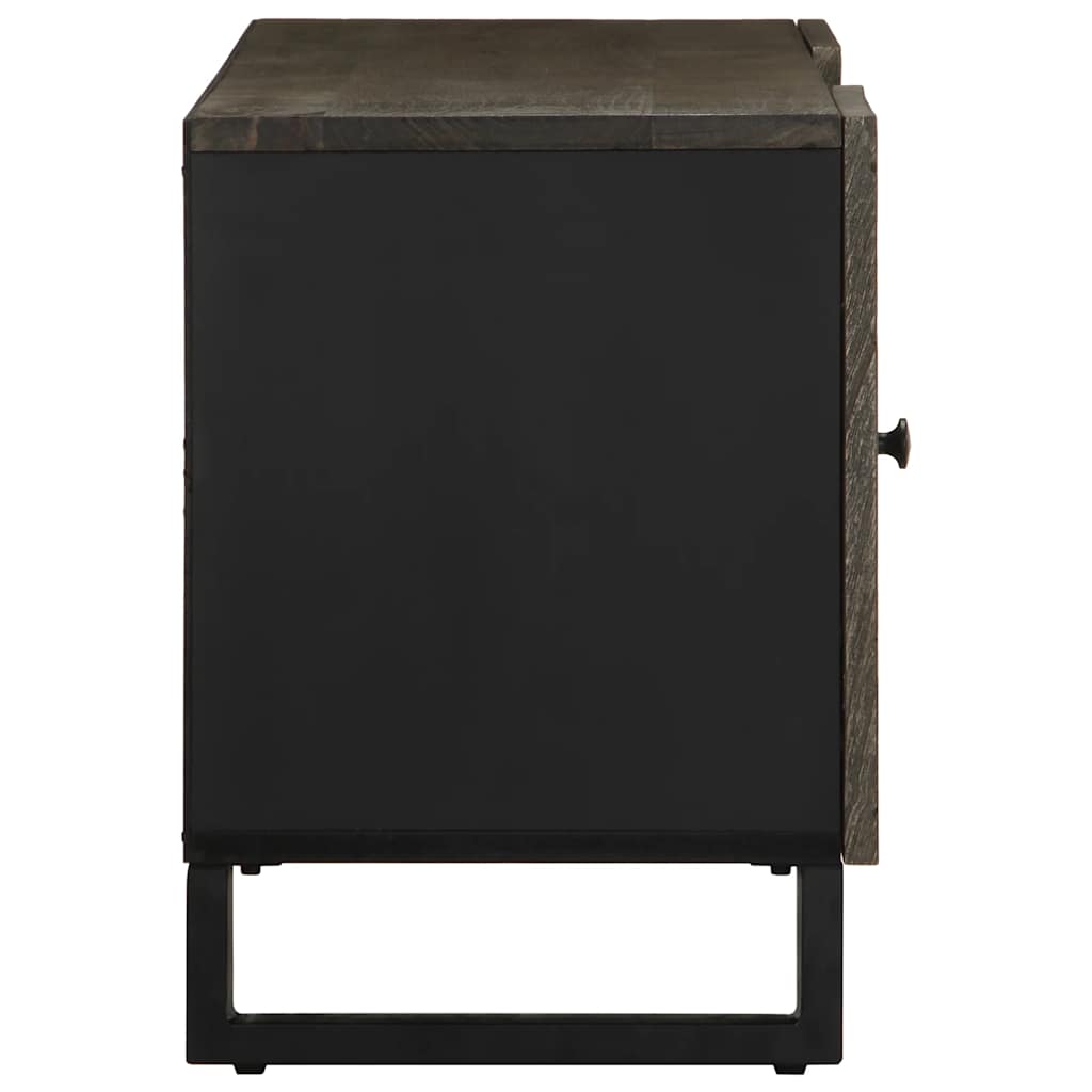 vidaXL TV Cabinet Black 105x33x46 cm Solid Wood Mango 4