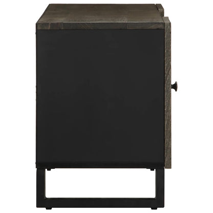 vidaXL TV Cabinet Black 105x33x46 cm Solid Wood Mango 4