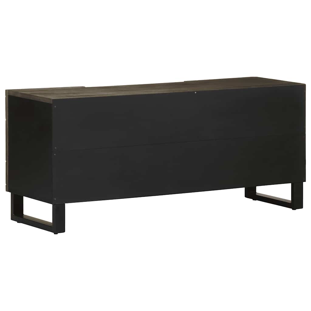 vidaXL TV Cabinet Black 105x33x46 cm Solid Wood Mango 5