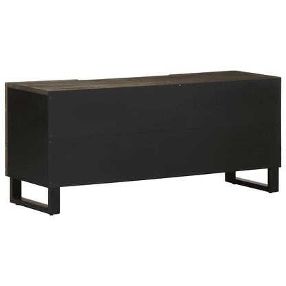 vidaXL TV Cabinet Black 105x33x46 cm Solid Wood Mango 5