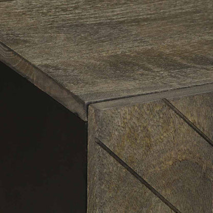 vidaXL TV Cabinet Black 105x33x46 cm Solid Wood Mango 6