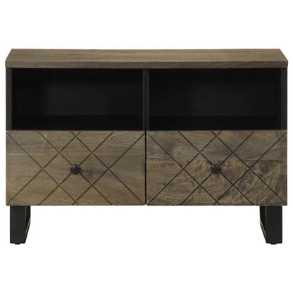 vidaXL TV Cabinet Black 70x33x46 cm Solid Wood Mango 3