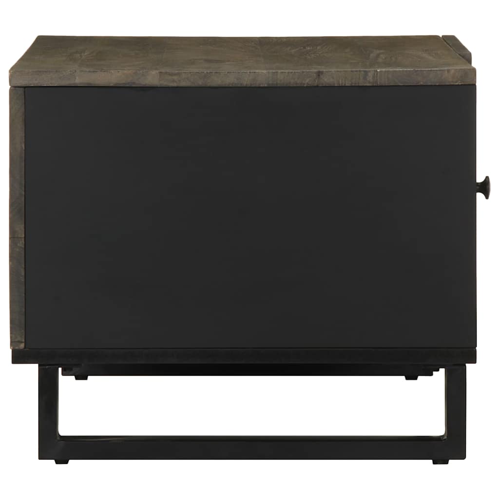 vidaXL Coffee Table Black 80x50x40 cm Solid Wood Mango 4