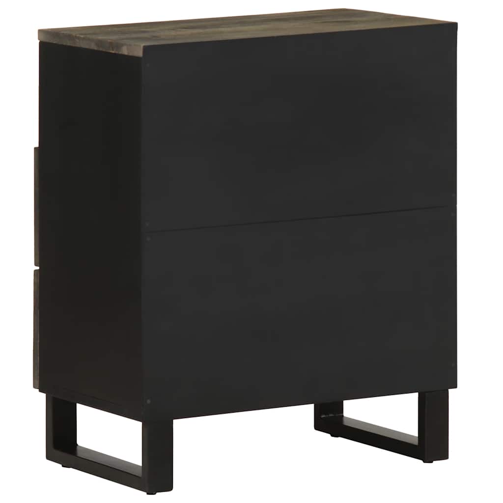 vidaXL Bedside Cabinet Black 50x33x62 cm Solid Wood Mango 5