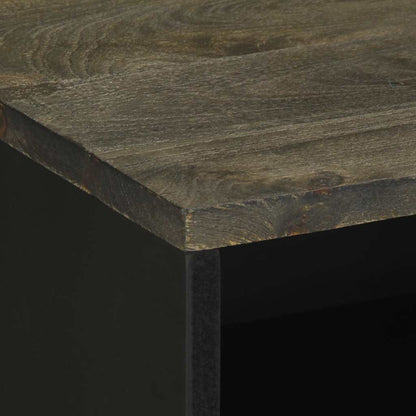 vidaXL Bedside Cabinet Black 50x33x62 cm Solid Wood Mango 6