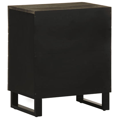 vidaXL Bedside Cabinet Black 50x33x60 cm Solid Wood Mango 5