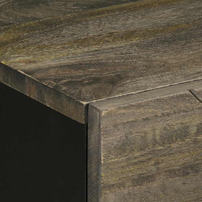 vidaXL Bedside Cabinet Black 50x33x60 cm Solid Wood Mango 6