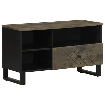 vidaXL TV Cabinet Black 80x33x46 cm Solid Wood Mango 1