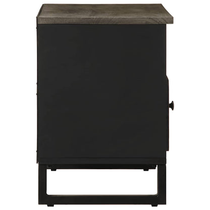 vidaXL TV Cabinet Black 80x33x46 cm Solid Wood Mango 4