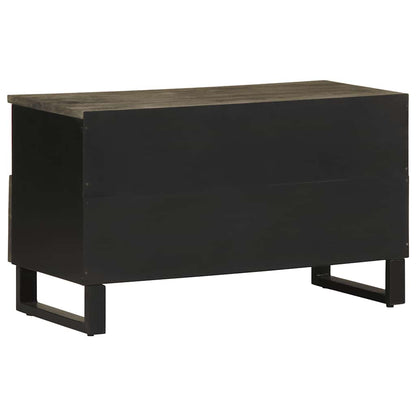 vidaXL TV Cabinet Black 80x33x46 cm Solid Wood Mango 5
