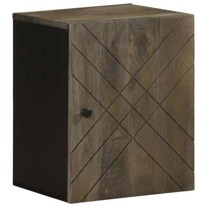 vidaXL Wall-mounted Bathroom Cabinet Black 38x33x48 cm Solid Wood Mango 1