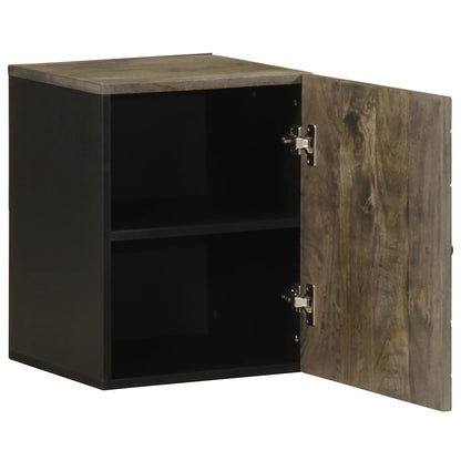 vidaXL Wall-mounted Bathroom Cabinet Black 38x33x48 cm Solid Wood Mango 2