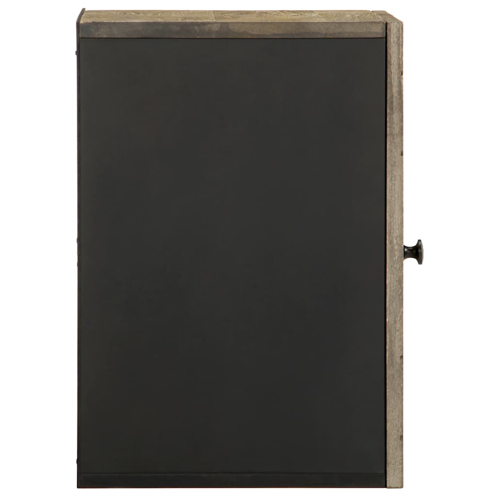vidaXL Wall-mounted Bathroom Cabinet Black 38x33x48 cm Solid Wood Mango 4