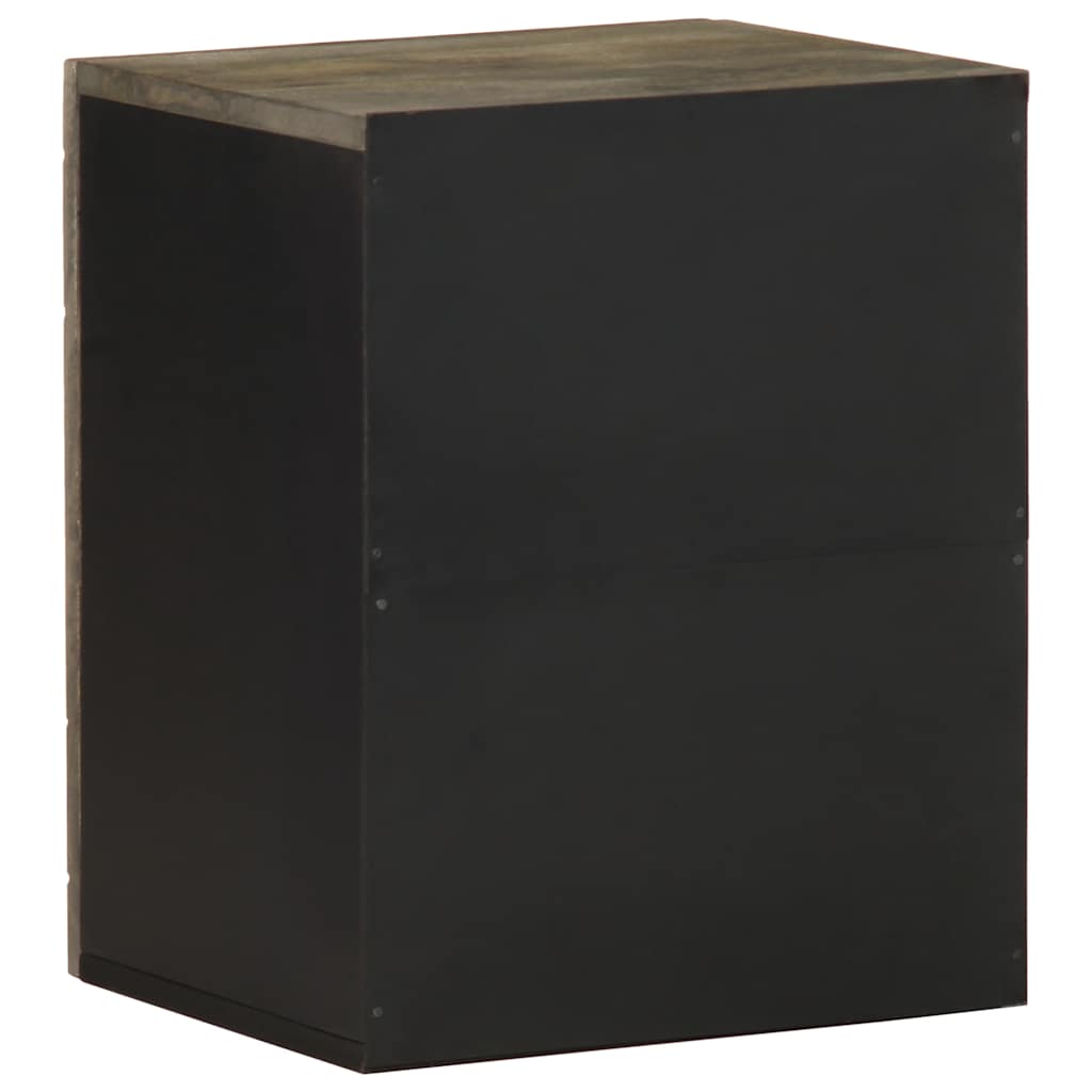 vidaXL Wall-mounted Bathroom Cabinet Black 38x33x48 cm Solid Wood Mango 5