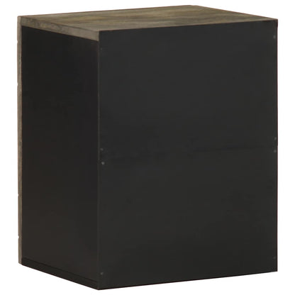 vidaXL Wall-mounted Bathroom Cabinet Black 38x33x48 cm Solid Wood Mango 5