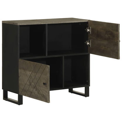 vidaXL Sideboard Black 80x33x75 cm Solid Wood Mango 2