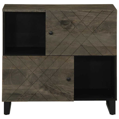 vidaXL Sideboard Black 80x33x75 cm Solid Wood Mango 3