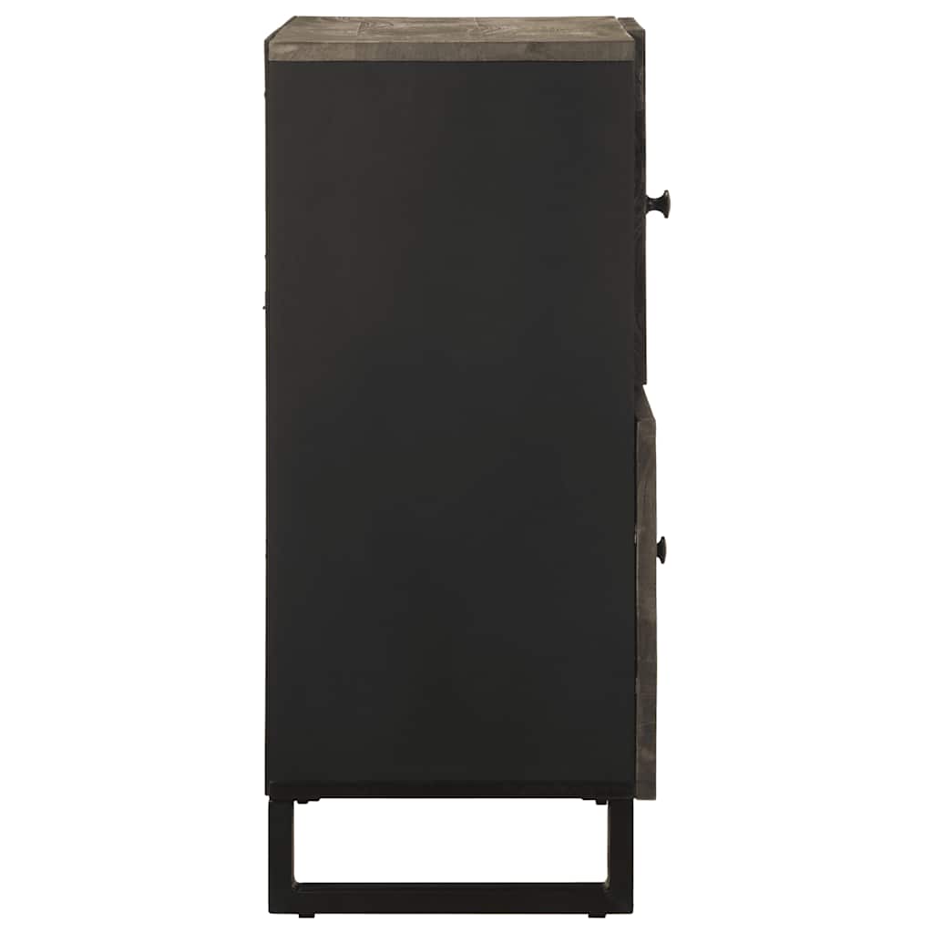 vidaXL Sideboard Black 80x33x75 cm Solid Wood Mango 5