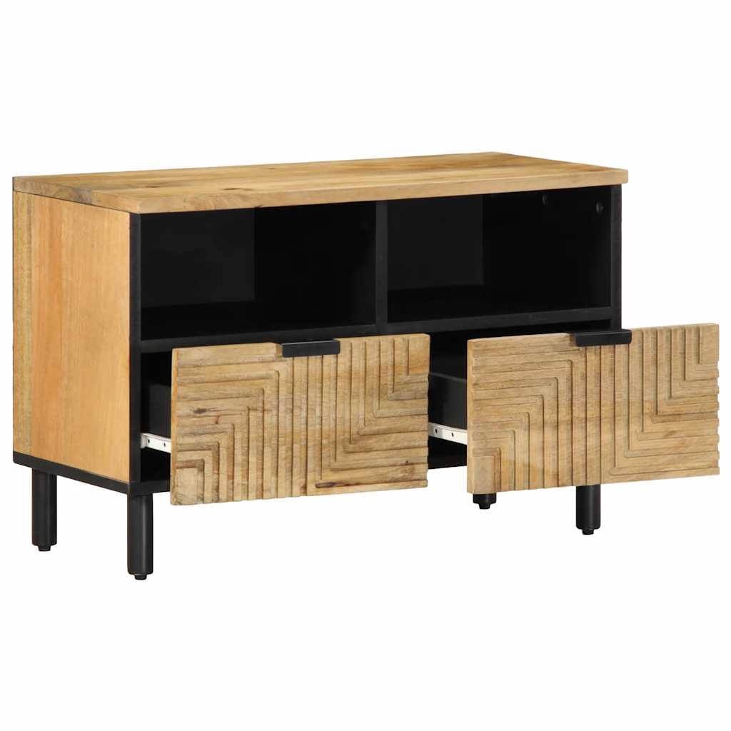 vidaXL TV Cabinet Brown 70x33x46 cm Solid Wood Mango 3
