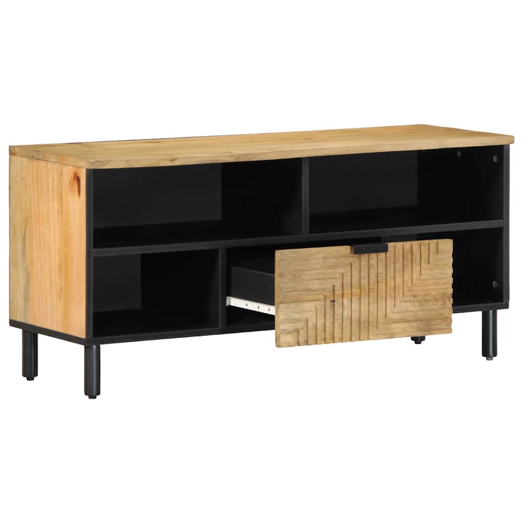 vidaXL TV Cabinet Brown 100x33x46 cm Solid Wood Mango 2