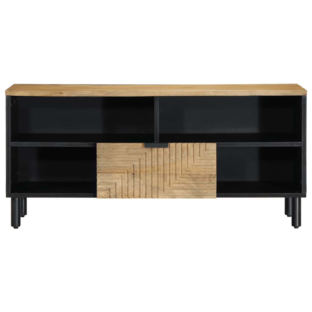vidaXL TV Cabinet Brown 100x33x46 cm Solid Wood Mango 3