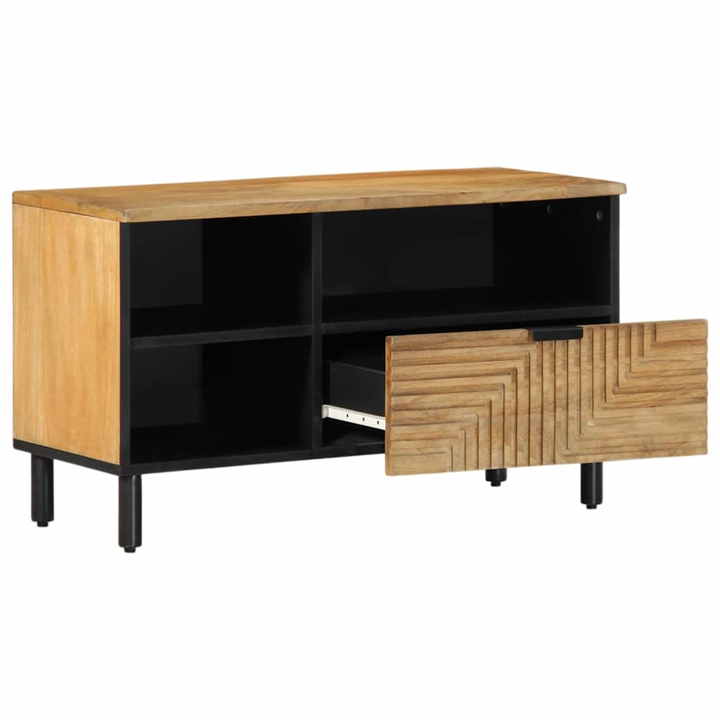 vidaXL TV Cabinet Brown 80x33x46 cm Solid Wood Mango 2