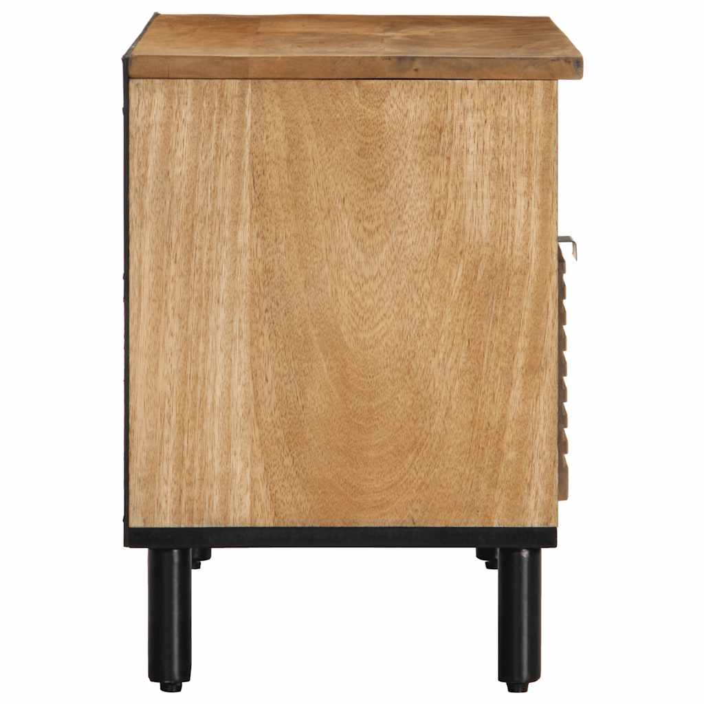 vidaXL TV Cabinet Brown 80x33x46 cm Solid Wood Mango 4